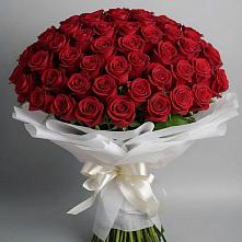 Букет 101 Красная роза Блэк Мэджик в Инкермане