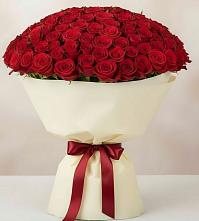 Букет 101 Красная роза Милано в Инкермане