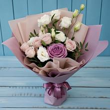 Букет цветов из:  Розы и Лизиантусы #REPLACE_PRED# Инкермане