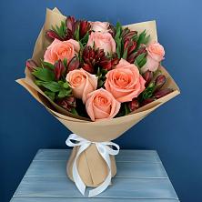 Букет цветов из:  Розы и Альстромерии в Инкермане