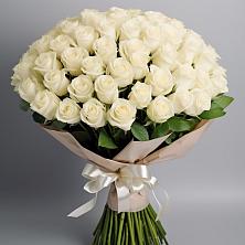 Букет 101 беля роза Белоснежка в Инкермане