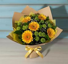 Букет цветов из:  Герберы и Хризантемы в Инкермане