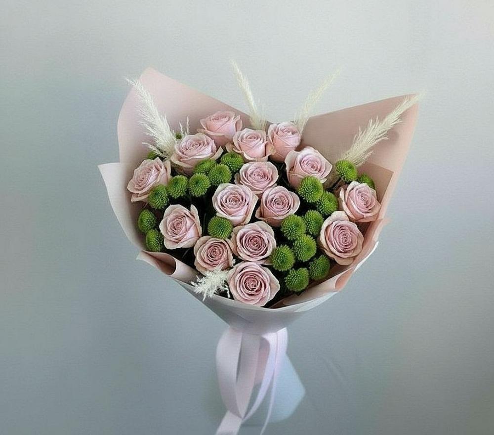 Букет цветов из: Розы и Хризантемы в Инкермане