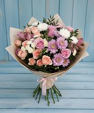 Букет цветов из:  Хризантемы, Розы и Альстромерии в Инкермане