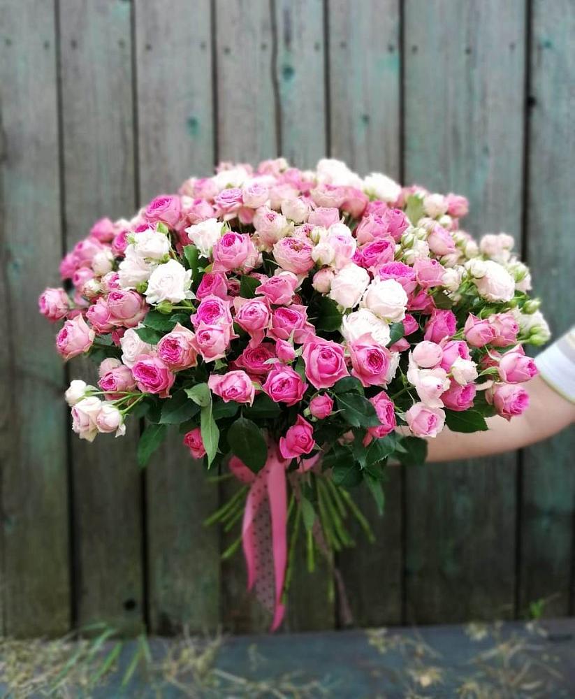 Букет Розовые кустовые розы Натали и Лав Лидия в Инкермане