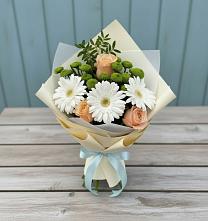 Букет цветов из:  Герберы, Розы и Хризантемы #REPLACE_PRED# Инкермане