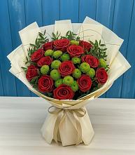 Букет цветов из:  Розы и Хризантемы в Инкермане