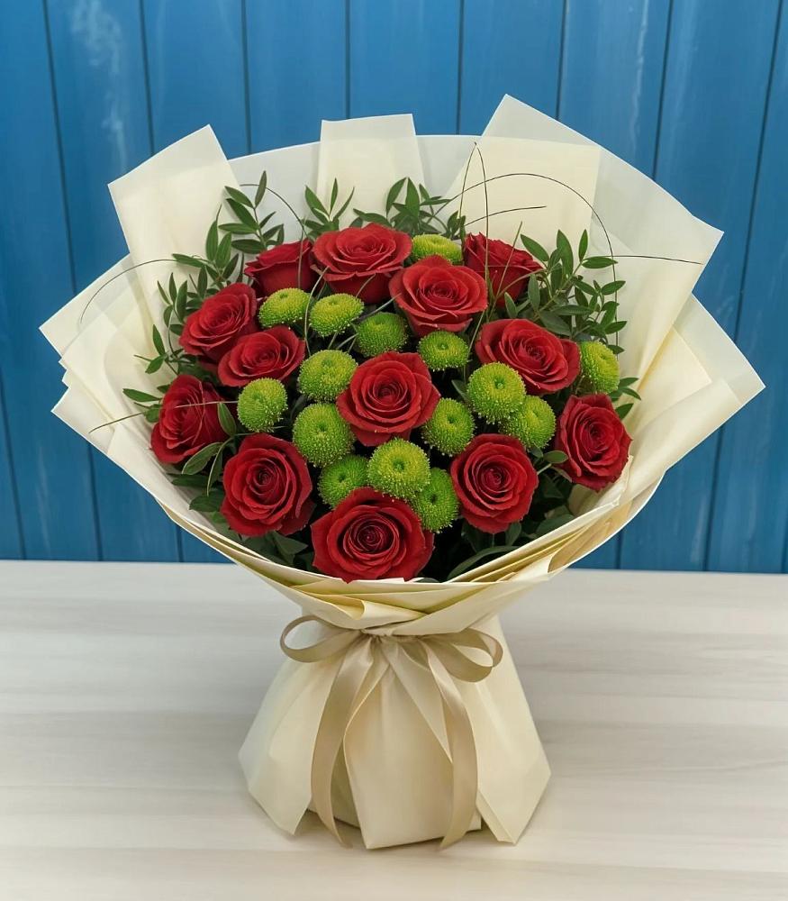 Букет цветов из: Розы и Хризантемы в Инкермане