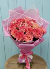 Букет 15 Розовых роз Равель в Инкермане